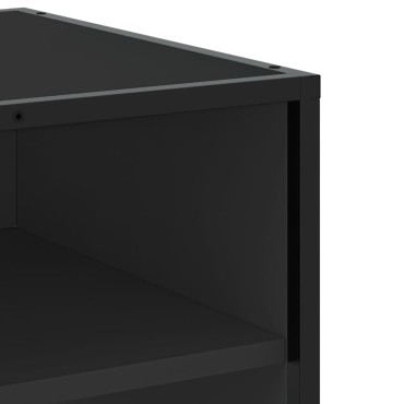 vidaXL Έπιπλο Τηλεόρασης Μαύρο 120,5x40x46cm από Επεξεργ. Ξύλο/Μέταλλο