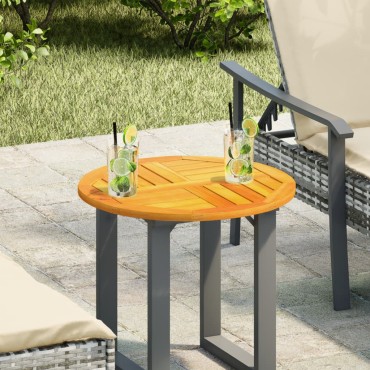 vidaXL Επιφάνεια Τραπεζιού Στρογγυλή 50x2cm Μασίφ Ξύλο Ακακίας 1 τεμ.