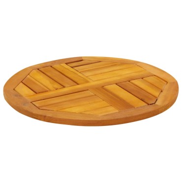 vidaXL Επιφάνεια Τραπεζιού Στρογγυλή 50x2cm Μασίφ Ξύλο Ακακίας 1 τεμ.