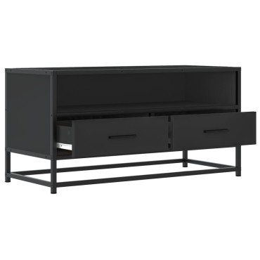 vidaXL Έπιπλο Τηλεόρασης Μαύρο 80x34,5x40cm Επεξεργ. Ξύλο / Μέταλλο