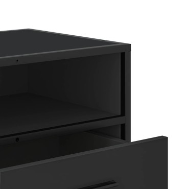 vidaXL Έπιπλο Τηλεόρασης Μαύρο 80x34,5x40cm Επεξεργ. Ξύλο / Μέταλλο