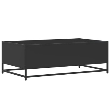 vidaXL Τραπεζάκι Σαλονιού Μαύρο 100x57x35cm από Επεξ. Ξύλο/Μέταλλο 1 τεμ.