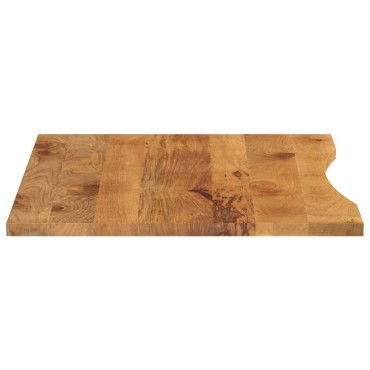 vidaXL Επιφάνεια Γραφείου Καμπύλη 100x80x2,5cm Μασίφ Ακατ. Μάνγκο