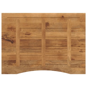 vidaXL Επιφάνεια Γραφείου Καμπύλη 100x80x2,5cm Μασίφ Ακατ. Μάνγκο