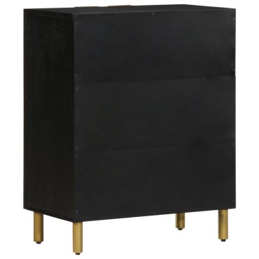 vidaXL Μπουφές Μαύρος 60x33x75cm από Επεξεργασμένο Ξύλο 1 τεμ.