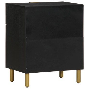 vidaXL Κομοδίνο Μαύρο 50x33x60cm από Επεξεργασμένο Ξύλο 1 τεμ.
