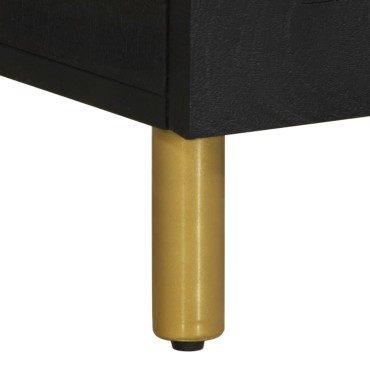 vidaXL Κομοδίνο Μαύρο 50x33x60cm από Επεξεργασμένο Ξύλο 1 τεμ.