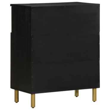 vidaXL Ραφιέρα Μαύρη 60x33x75cm από Επεξεργασμένο Ξύλο