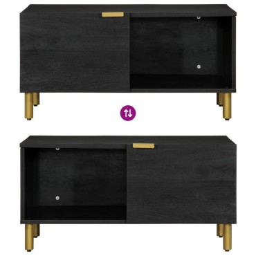 vidaXL Τραπεζάκι Σαλονιού Μαύρο 80x50x40cm Επεξεργασμένο Ξύλο 1 τεμ.