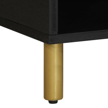 vidaXL Τραπεζάκι Σαλονιού Μαύρο 80x50x40cm Επεξεργασμένο Ξύλο 1 τεμ.