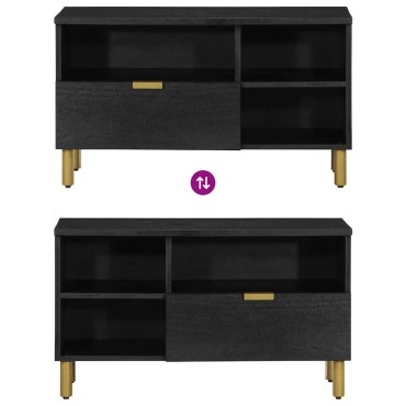 vidaXL Έπιπλο Τηλεόρασης Μαύρο 80x33x46cm από Επεξεργασμένο Ξύλο 1 τεμ.