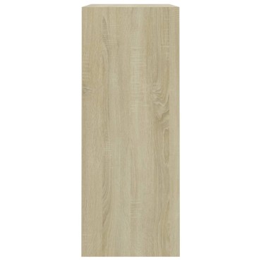 vidaXL Βιβλιοθήκη με 2 Ράφια Sonoma Δρυς 80x30x76,5cm Επεξ. Ξύλο 1 τεμ.