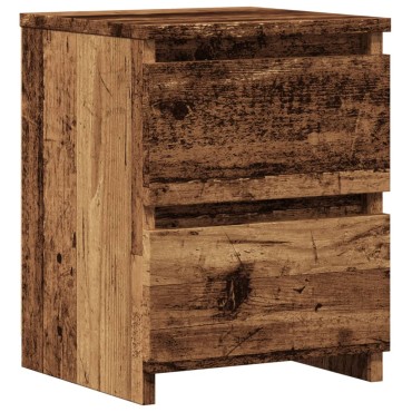 vidaXL Κομοδίνα 2 τεμ. Όψη Παλαιού Ξύλου 30x30x40cm Επεξ. Ξύλο