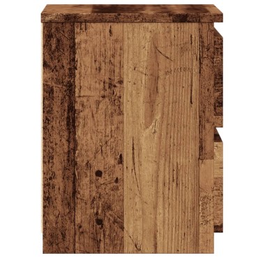 vidaXL Κομοδίνα 2 τεμ. Όψη Παλαιού Ξύλου 30x30x40cm Επεξ. Ξύλο