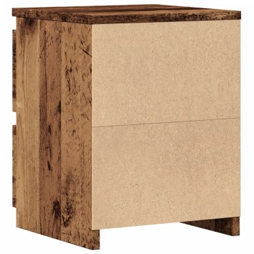vidaXL Κομοδίνα 2 τεμ. Όψη Παλαιού Ξύλου 30x30x40cm Επεξ. Ξύλο