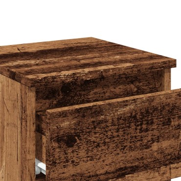 vidaXL Κομοδίνα 2 τεμ. Όψη Παλαιού Ξύλου 30x30x40cm Επεξ. Ξύλο