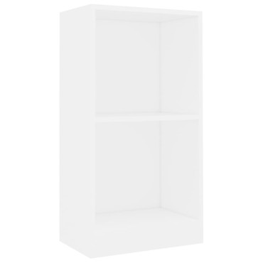 vidaXL Βιβλιοθήκη Λευκή 40x24x75cm από Επεξ. Ξύλο 1 τεμ.