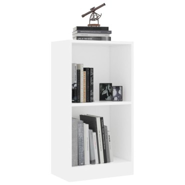 vidaXL Βιβλιοθήκη Λευκή 40x24x75cm από Επεξ. Ξύλο 1 τεμ.