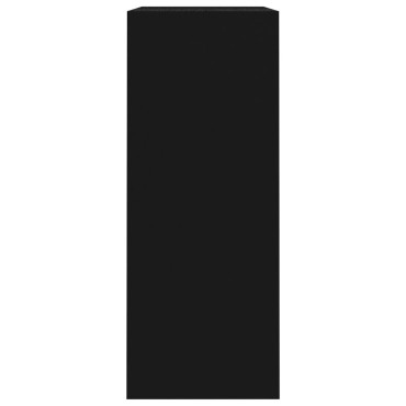 vidaXL Βιβλιοθήκη με 2 Ράφια Μαύρη 80x30x76,5cm από Επεξ. Ξύλο 1 τεμ.