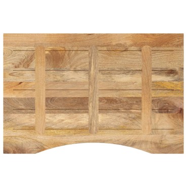 vidaXL Επιφάνεια Γραφείου Καμπύλη 80x50x2,5cm Μασίφ Ακατ. Μάνγκο