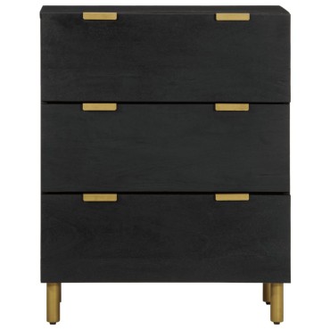 vidaXL Μπουφές Μαύρος 60x33x75cm από Επεξεργασμένο Ξύλο 1 τεμ.