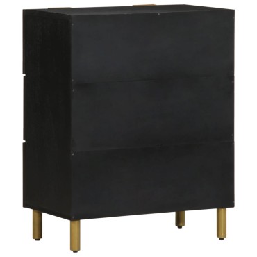 vidaXL Μπουφές Μαύρος 60x33x75cm από Επεξεργασμένο Ξύλο 1 τεμ.