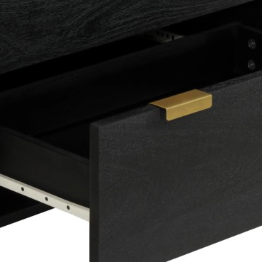 vidaXL Μπουφές Μαύρος 60x33x75cm από Επεξεργασμένο Ξύλο 1 τεμ.