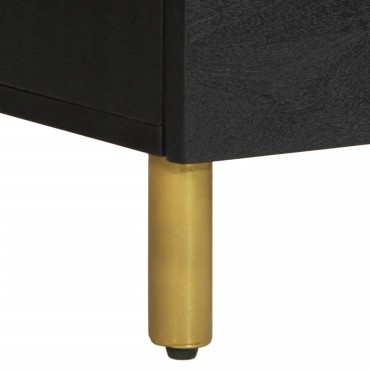 vidaXL Μπουφές Μαύρος 60x33x75cm από Επεξεργασμένο Ξύλο 1 τεμ.