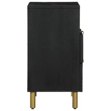 vidaXL Κομοδίνο Μαύρο 50x33x62cm από Επεξεργασμένο Ξύλο 1 τεμ.
