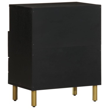 vidaXL Κομοδίνο Μαύρο 50x33x62cm από Επεξεργασμένο Ξύλο 1 τεμ.