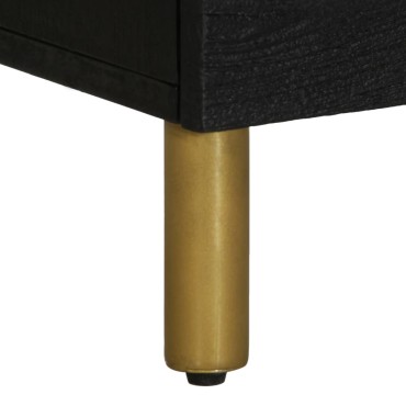 vidaXL Κομοδίνο Μαύρο 50x33x62cm από Επεξεργασμένο Ξύλο 1 τεμ.