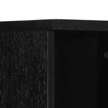 vidaXL Ντουλάπι Μπάνιου Μαύρο 38x33x160cm από Μασίφ Ξύλο Μάνγκο
