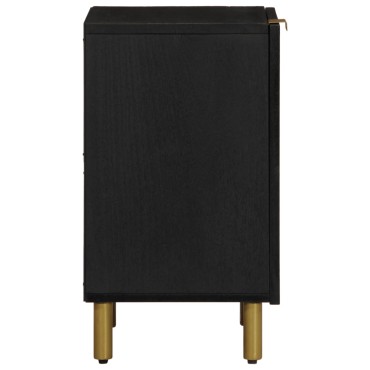 vidaXL Ντουλάπι Μπάνιου Μαύρο 38x33x58cm Επεξεργασμένο Ξύλο
