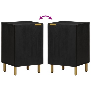 vidaXL Ντουλάπι Μπάνιου Μαύρο 38x33x58cm Επεξεργασμένο Ξύλο