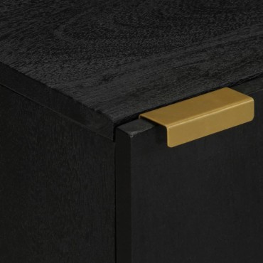 vidaXL Ντουλάπι Μπάνιου Μαύρο 38x33x58cm Επεξεργασμένο Ξύλο