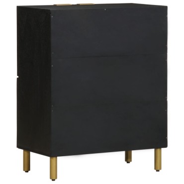 vidaXL Ραφιέρα Μαύρη 60x33x75cm από Επεξεργασμένο Ξύλο