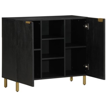 vidaXL Συρταριέρα Μαύρη 90x33x75cm από Επεξεργασμένο Ξύλο