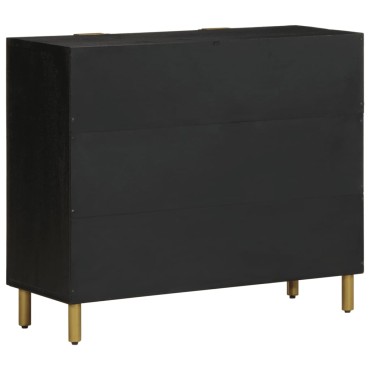 vidaXL Συρταριέρα Μαύρη 90x33x75cm από Επεξεργασμένο Ξύλο