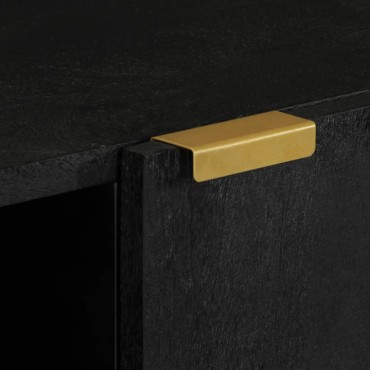 vidaXL Συρταριέρα Μαύρη 90x33x75cm από Επεξεργασμένο Ξύλο
