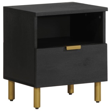 vidaXL Κομοδίνο Μαύρο 40x33x46cm από Επεξεργασμένο Ξύλο 1 τεμ.
