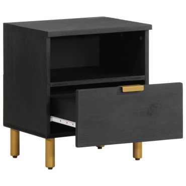 vidaXL Κομοδίνο Μαύρο 40x33x46cm από Επεξεργασμένο Ξύλο 1 τεμ.