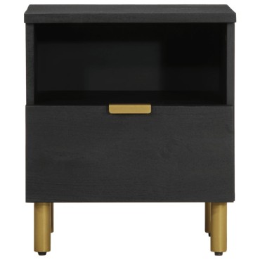 vidaXL Κομοδίνο Μαύρο 40x33x46cm από Επεξεργασμένο Ξύλο 1 τεμ.