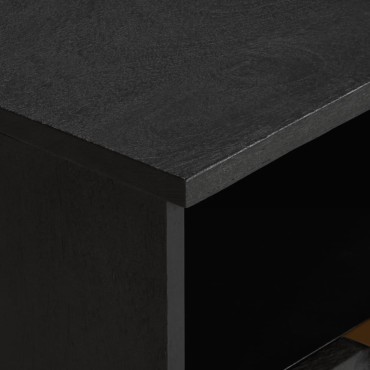vidaXL Κομοδίνο Μαύρο 40x33x46cm από Επεξεργασμένο Ξύλο 1 τεμ.