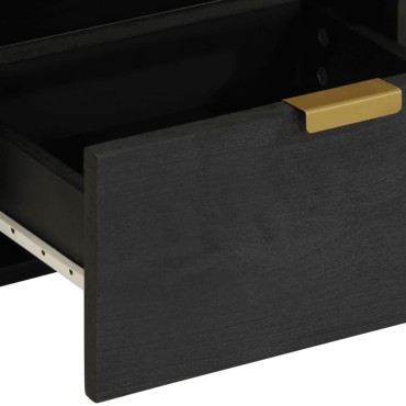 vidaXL Κομοδίνο Μαύρο 40x33x46cm από Επεξεργασμένο Ξύλο 1 τεμ.
