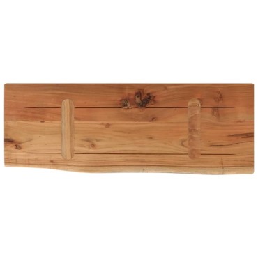 vidaXL Ράφι Επιτοίχιο Ορθ. Live Edge 80x30x2,5cm Μασίφ Ξύλο Ακακίας