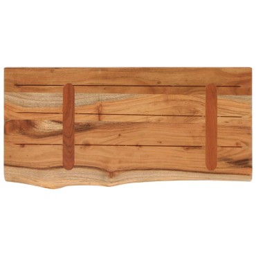 vidaXL Ράφι Επιτοίχιο Ορθ. Live Edge 60x30x2,5cm Μασίφ Ξύλο Ακακίας