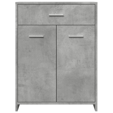vidaXL Ντουλάπι Μπάνιου Γκρι του Σκυροδέματος 60x33x80cm Επεξ. Ξύλο
