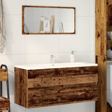 vidaXL Ντουλάπι Νιπτήρα Μαύρο 100x38,5x45cm Επεξεργασμένο Ξύλο 1 τεμ.