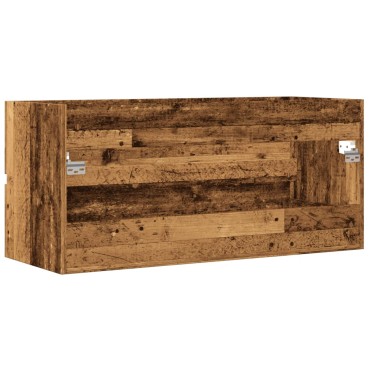 vidaXL Ντουλάπι Νιπτήρα Μαύρο 100x38,5x45cm Επεξεργασμένο Ξύλο 1 τεμ.