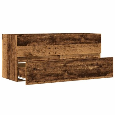 vidaXL Ντουλάπι Νιπτήρα Μαύρο 100x38,5x45cm Επεξεργασμένο Ξύλο 1 τεμ.